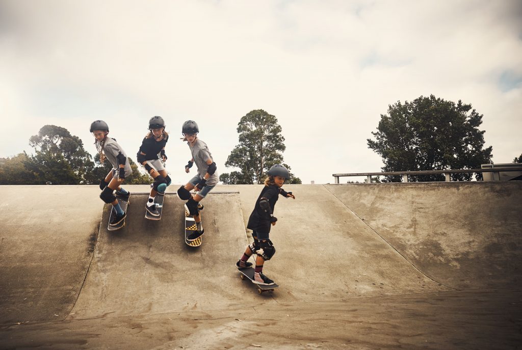 Critical movement literacy

Four boys on skateboards racing down a ramp.