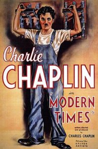 Original poster for Charlie Chaplin's 1936 film Modern Times