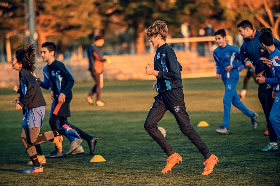 Boys during soccer practice