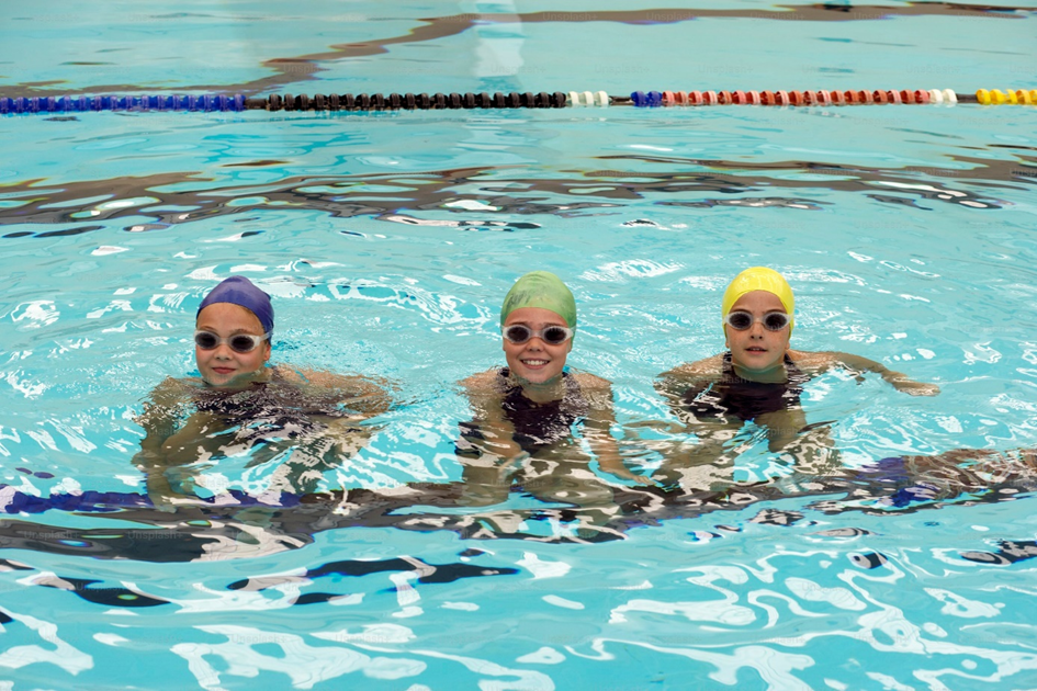 Picture of young people at swimming practice