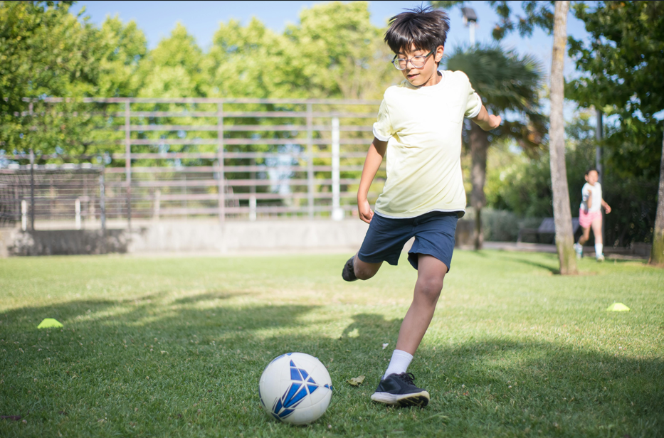 Picture of a child playing soccer