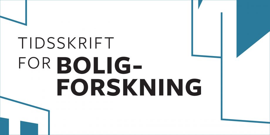 Forside Tidsskrift for boligforskning