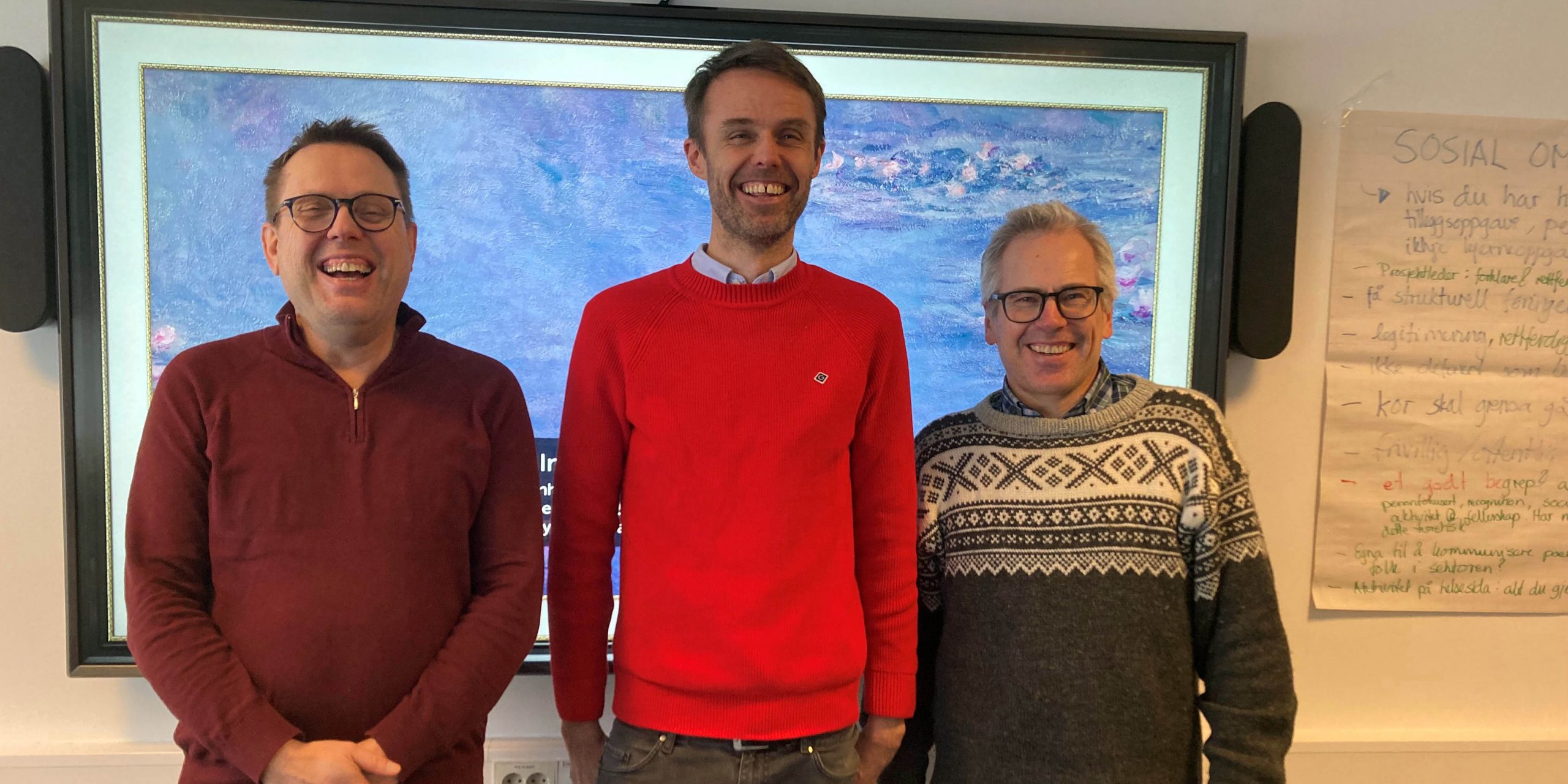 Asgeir Solstad (Nord Universitet), Jardar Sørvoll (BOVEL-leder) og Trond Bliksvær (Nordlandsforskning).