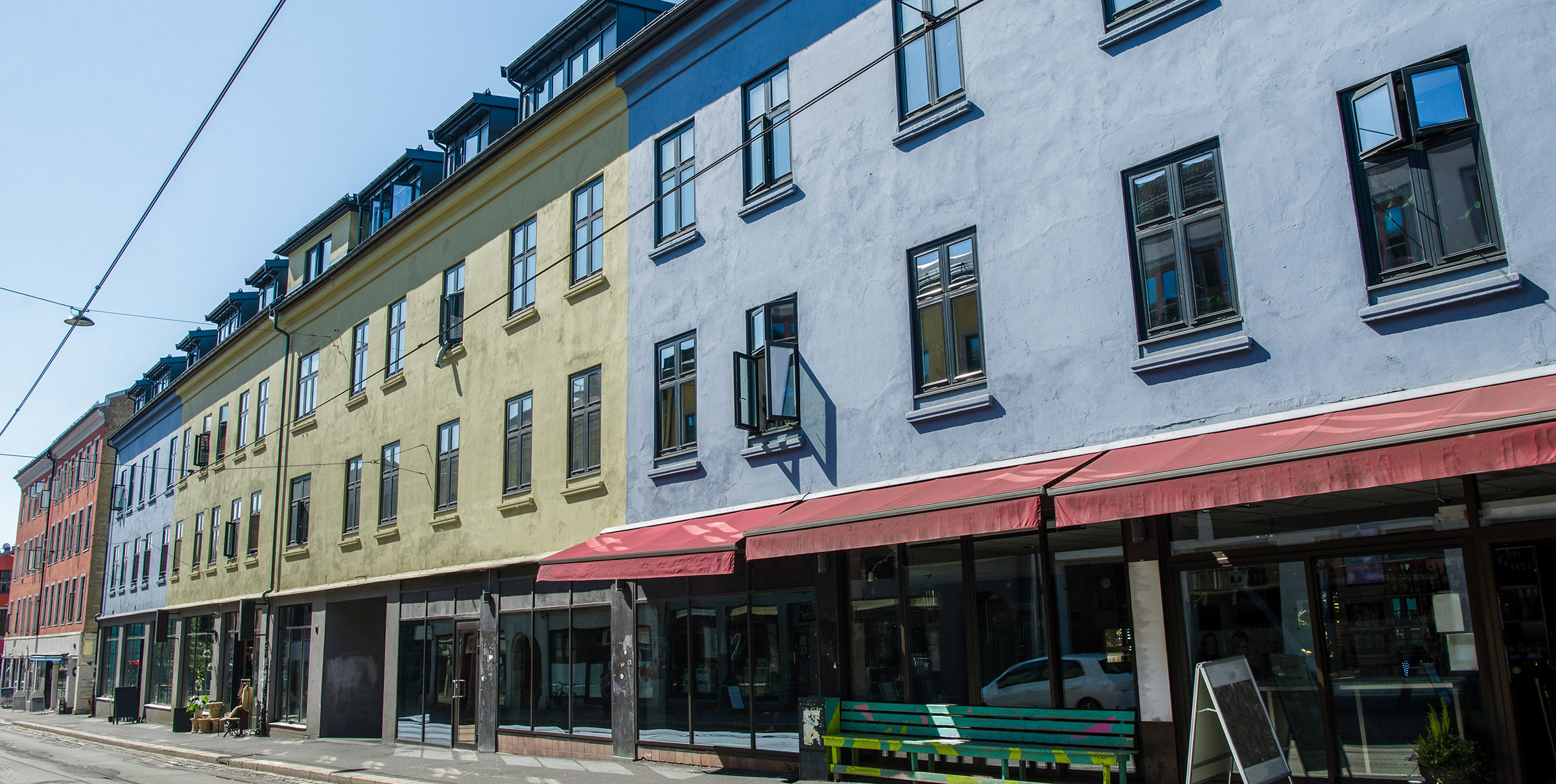 Rekke med bygårder i Oslo