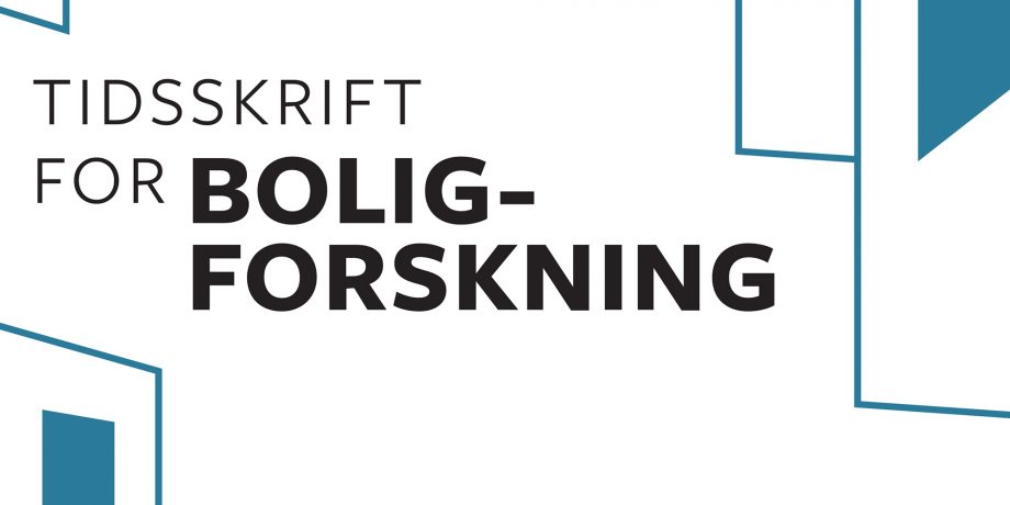 Forside Tidsskrift for boligforskning