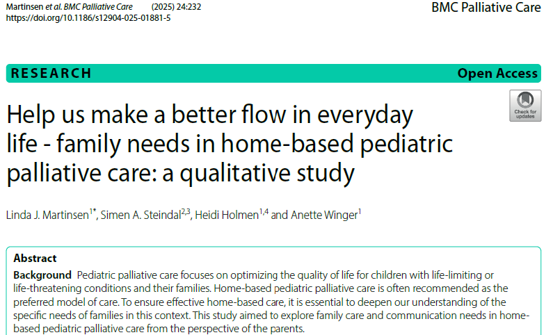 Martinsen hjemmebasert palliasjon barn