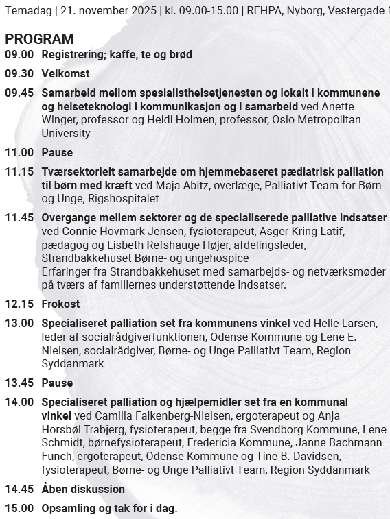 Palliativ indsats til børn og unge i Danmark: Tværsektorielt og tværfagligt samarbejde