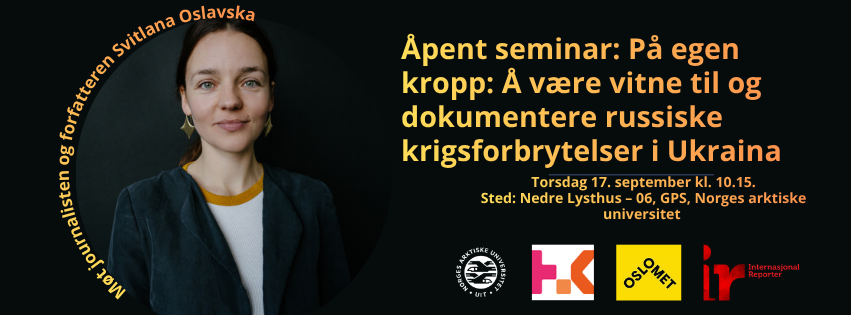 Forfatteren Svislana Oslavska med tittel: På egen kropp