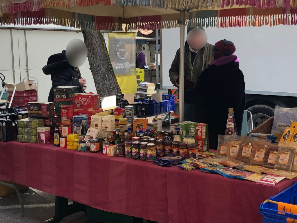 In the market countryside the ethnic is daily: British inhabitants selling "English" products that have become inaccessible since the Brexit and Covid. Credit: Chantal Crenn