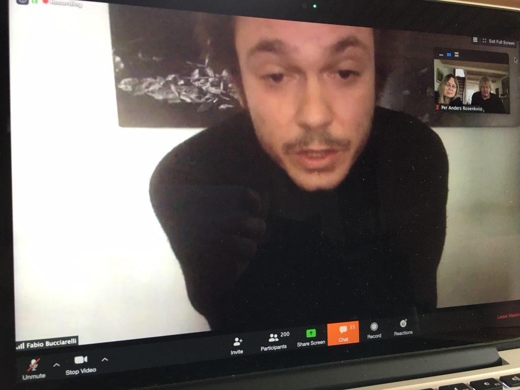 Fabio Bucciarelli on a zoom call