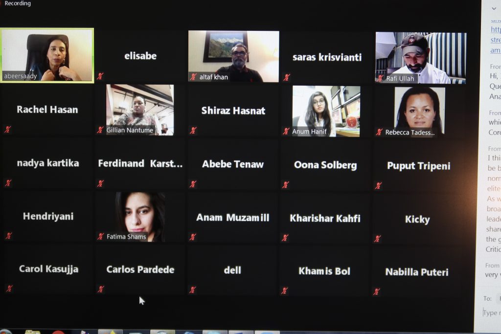 screenshot of zoom meeting
