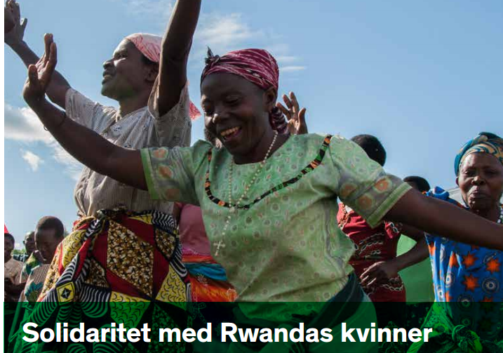 Fra omslag rapport om Norsk folkehjelps og NTLs solidaritetsprosjekt i Rwanda. Rwandiske kvinner