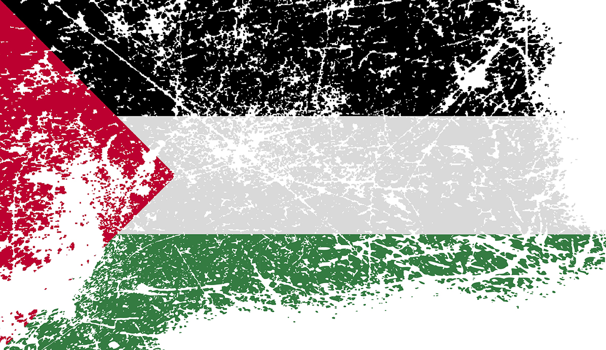 Slitent Palestina-flagg