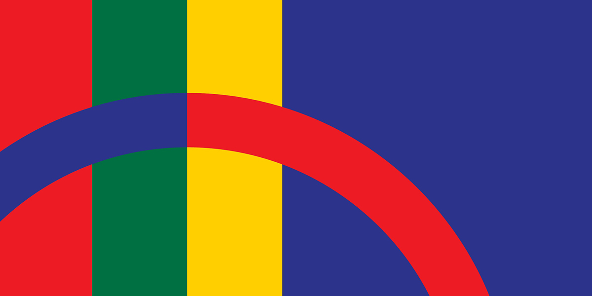 Utsnitt av det samiske flagget