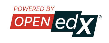 Logo av teksten Powered by Open EdX.