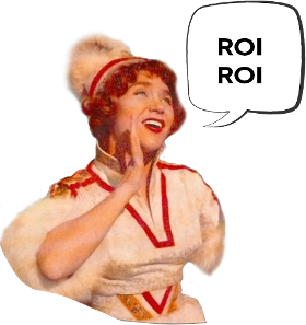 Illustrasjon av Nora Brocksted som synger "Roi, roi"