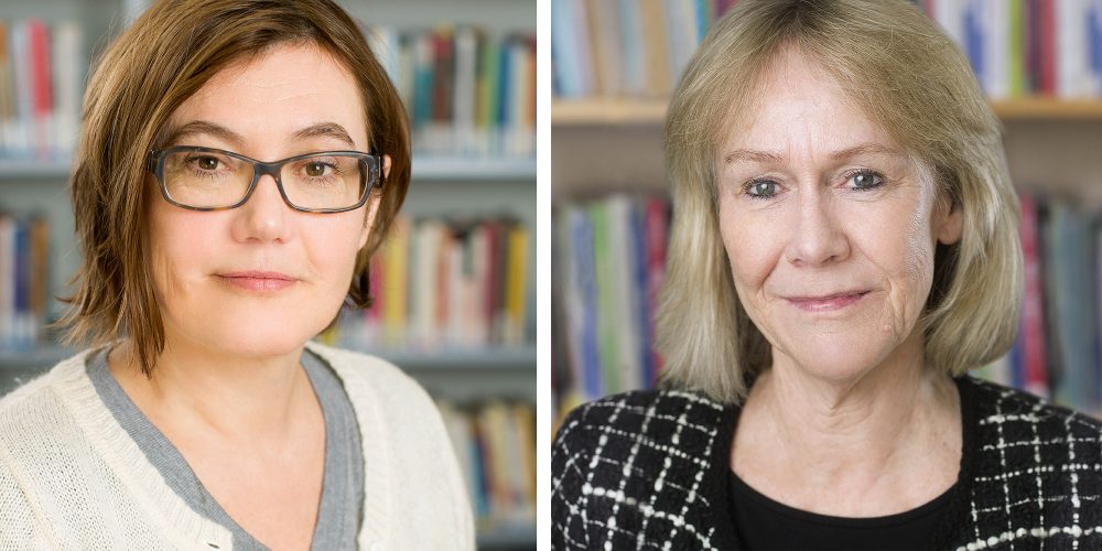 Portretter av Anja Bredal og Jane Dullum i samme bilde