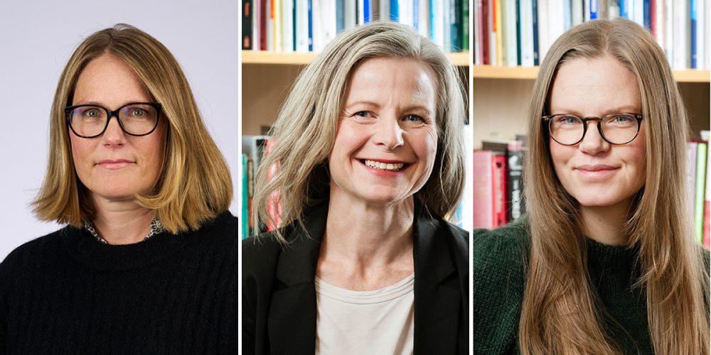 Portrett av Monica Aarset, Ingrid Smette og Stine Bruland, forskere ved NOVA