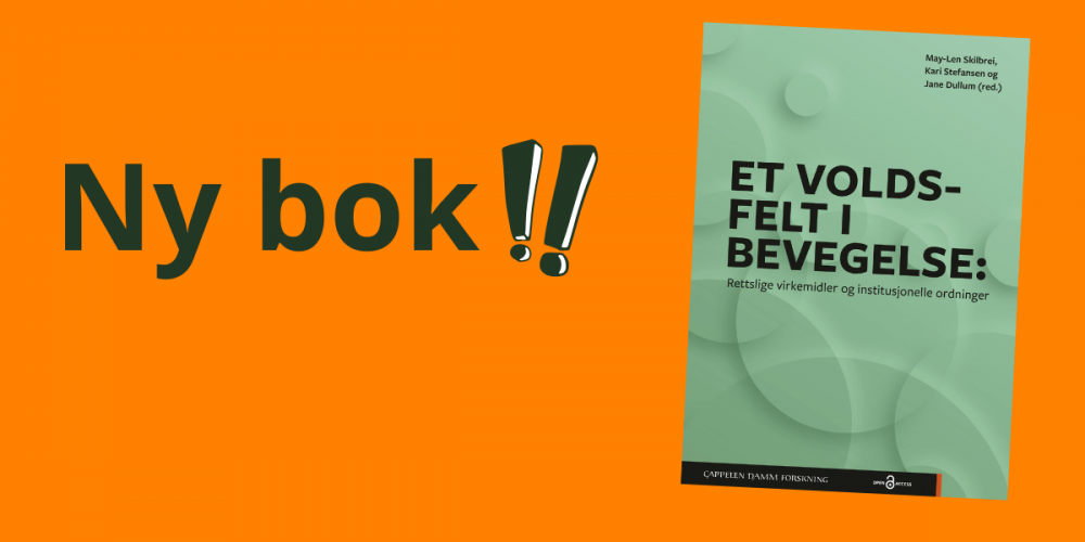 Plakat med forsiden av boken sammen med teksten Ny bok